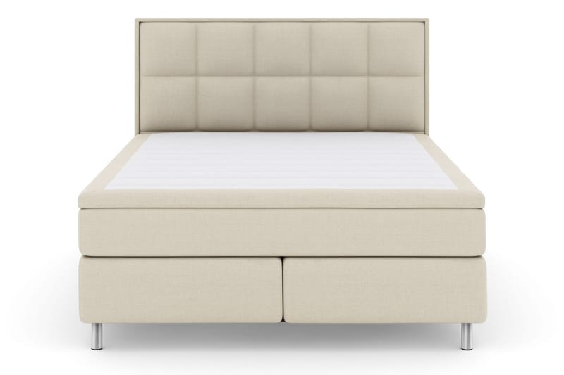 Komplett Sängpaket Choice No 4 180x200 Fast/Medium - Beige|Metall - Kontinentalsäng - Dubbelsäng - Komplett sängpaket