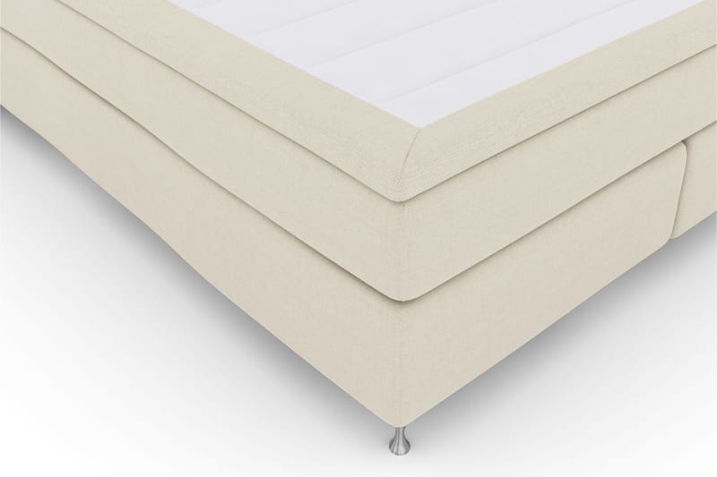 Komplett Sängpaket Choice No 4 180x200 Fast/Medium - Beige|Silver - Kontinentalsäng - Dubbelsäng - Komplett sängpaket