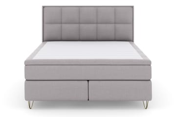 Komplett Sängpaket Choice No 4 180x200 Fast/Medium - Ljusgrå|Metall V-form - Möbler - Säng - Kontinentalsäng