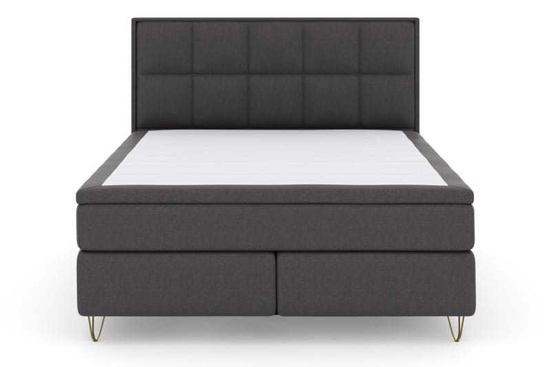 Komplett Sängpaket Choice No 4 180x200 Fast/Medium - Mörkgrå|Metall V-form - Möbler - Säng - Kontinentalsäng