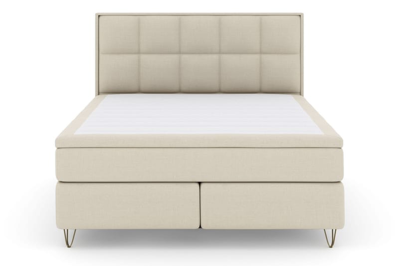 Komplett Sängpaket Choice No 4 180x200 Medium - Beige|Metall V-form - Möbler - Säng - Kontinentalsäng