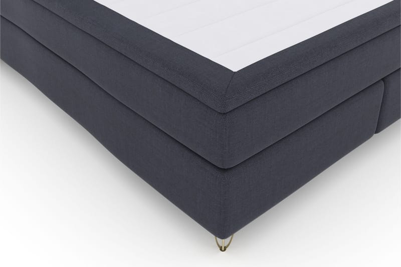 Komplett Sängpaket Choice No 4 180x200 Medium - Blå|Metall V-form - Kontinentalsäng - Dubbelsäng - Komplett sängpaket