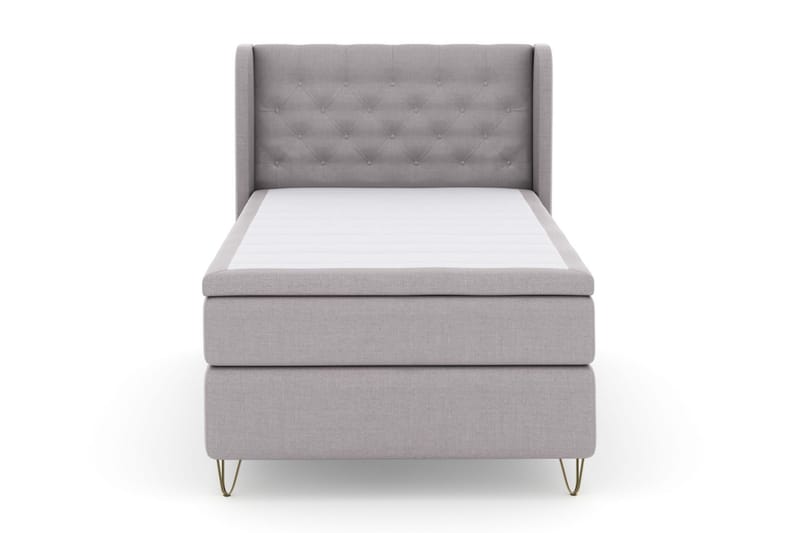 Komplett Sängpaket Choice No 5 120x200 Fast Watergel - Ljusgrå|Metall V-form - Möbler - Säng - Kontinentalsäng