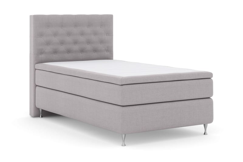 Komplett Sängpaket Choice No 5 120x200 Fast Watergel - Ljusgrå|Silver - Kontinentalsäng - Komplett sängpaket