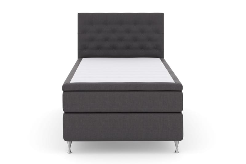 Komplett Sängpaket Choice No 5 120x200 Fast Watergel - Mörkgrå|Silver - Kontinentalsäng - Komplett sängpaket
