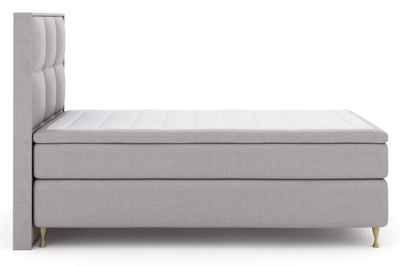 Komplett Sängpaket Choice No 5 120x200 Medium Latex - Ljusgrå|Guld - Möbler - Säng - Kontinentalsäng