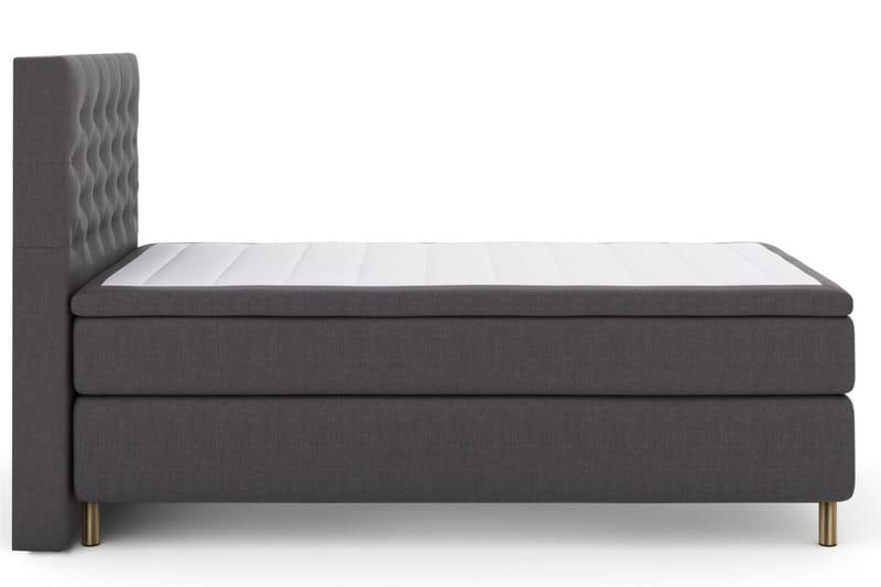 Komplett Sängpaket Choice No 5 120x200 Medium Watergel - Mörkgrå|Koppar - Kontinentalsäng - Komplett sängpaket