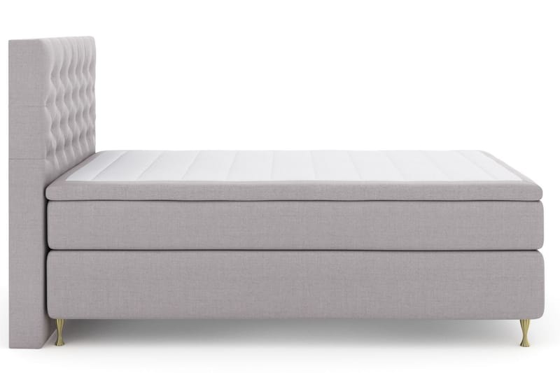 Komplett Sängpaket Choice No 5 140x200 Fast Watergel - Ljusgrå|Guld - Kontinentalsäng - Komplett sängpaket