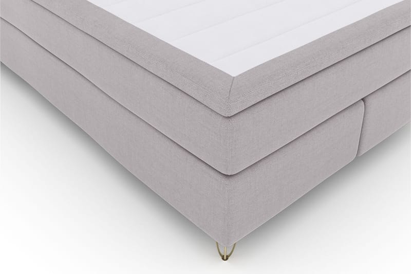 Komplett Sängpaket Choice No 5 140x200 Fast/Medium Latex - Ljusgrå|Metall V-form - Kontinentalsäng - Komplett sängpaket
