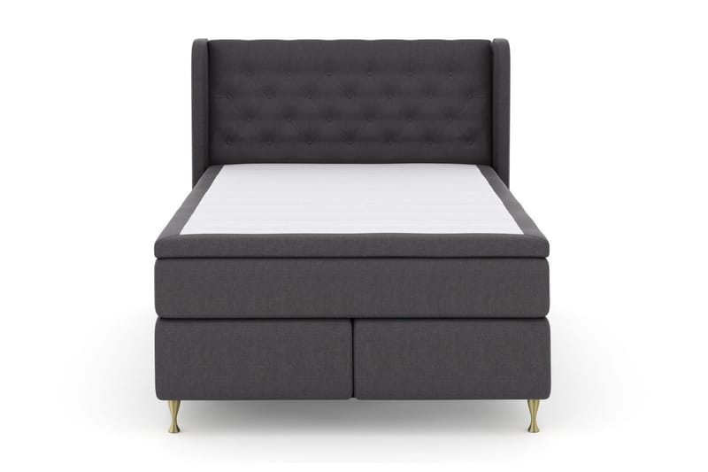 Komplett Sängpaket Choice No 5 140x200 Fast/Medium Latex - Mörkgrå|Guld - Möbler - Säng - Kontinentalsäng