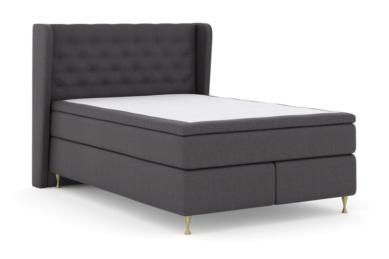 Komplett Sängpaket Choice No 5 140x200 Fast/Medium Latex - Mörkgrå|Guld - Möbler - Säng - Kontinentalsäng