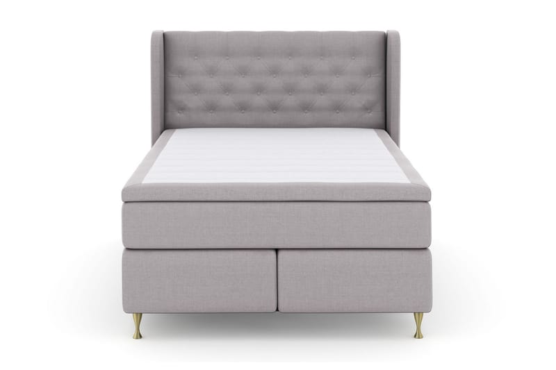 Komplett Sängpaket Choice No 5 140x200 Fast/Medium Watergel - Ljusgrå|Guld - Möbler - Säng - Kontinentalsäng