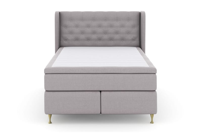Komplett Sängpaket Choice No 5 140x200 Fast/Medium Watergel - Ljusgrå|Guld - Kontinentalsäng - Komplett sängpaket