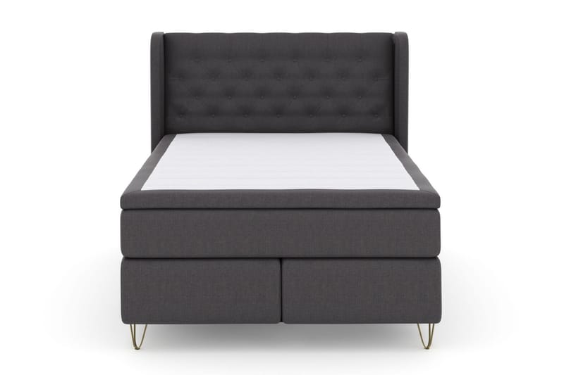 Komplett Sängpaket Choice No 5 140x200 Fast/Medium Watergel - Mörkgrå|Metall V-form - Möbler - Säng - Kontinentalsäng