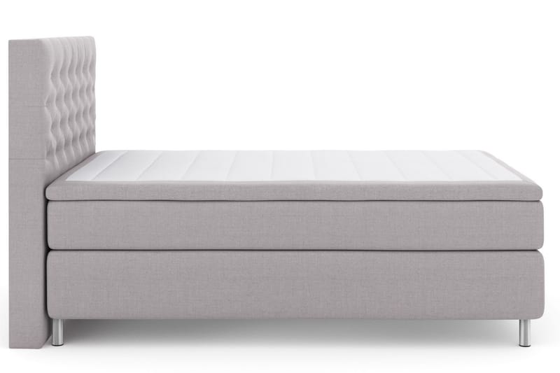 Komplett Sängpaket Choice No 5 140x200 Medium Latex - Ljusgrå|Metall - Kontinentalsäng - Komplett sängpaket