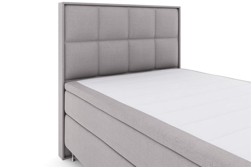 Komplett Sängpaket Choice No 5 140x200 Medium Watergel - Ljusgrå|Silver - Kontinentalsäng - Komplett sängpaket