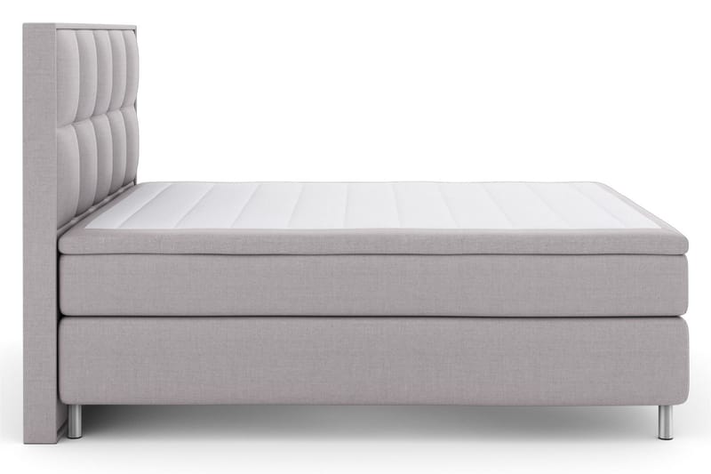 Komplett Sängpaket Choice No 5 160x200 Fast/Medium Watergel - Ljusgrå|Metall - Kontinentalsäng - Dubbelsäng - Komplett sängpaket