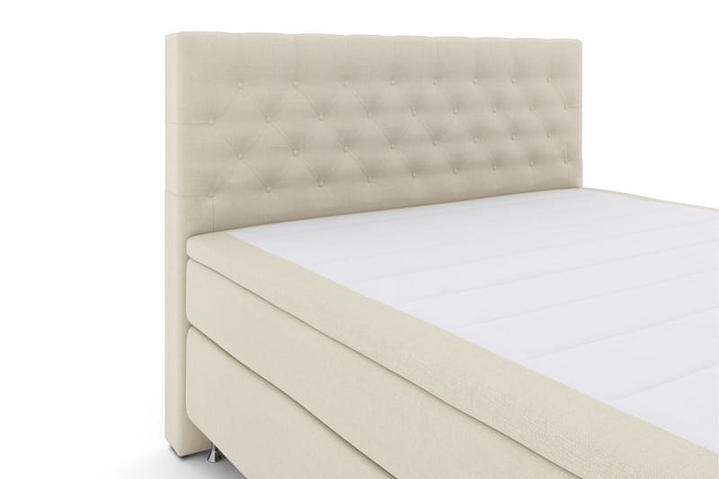 Komplett Sängpaket Choice No 5 180x200 Fast/Medium Latex - Beige|Silver - Kontinentalsäng - Dubbelsäng - Komplett sängpaket