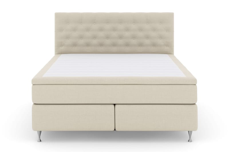 Komplett Sängpaket Choice No 5 180x200 Fast/Medium Watergel - Beige|Silver - Kontinentalsäng - Dubbelsäng - Komplett sängpaket