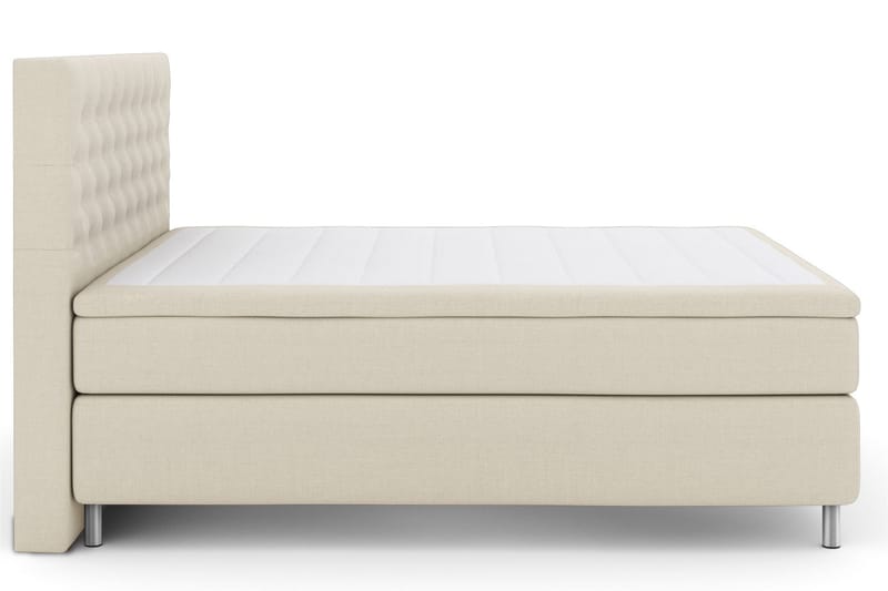 Komplett Sängpaket Choice No 5 180x200 Medium Latex - Beige|Metall - Kontinentalsäng - Dubbelsäng - Komplett sängpaket