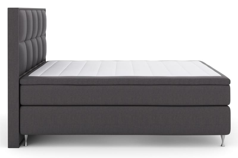 Komplett S�ängpaket Choice No 5 210x210 Fast Latex - Mörkgrå|Silver - Kontinentalsäng - Dubbelsäng - Komplett sängpaket