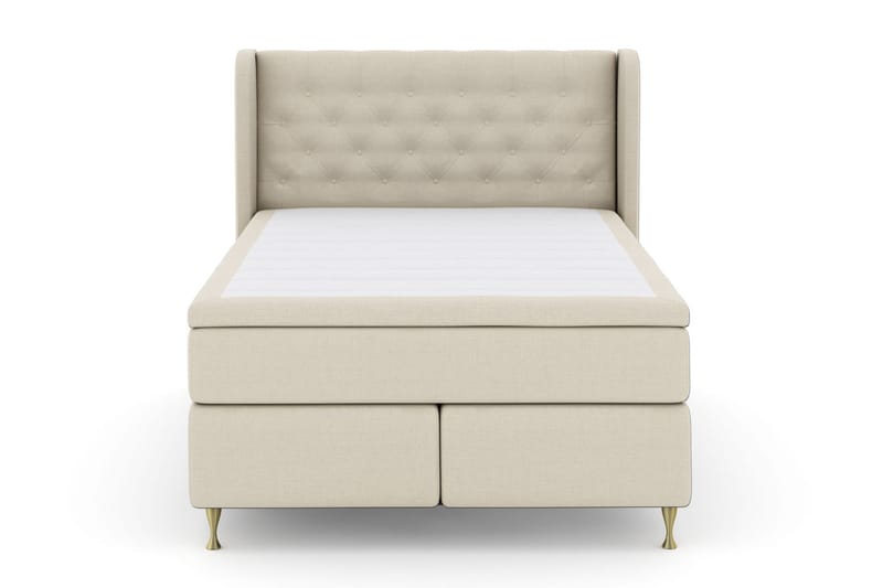 Komplett Sängpaket Choice No 6 140x200 Fast Latex/Memory - Beige|Guld - Kontinentalsäng - Komplett sängpaket