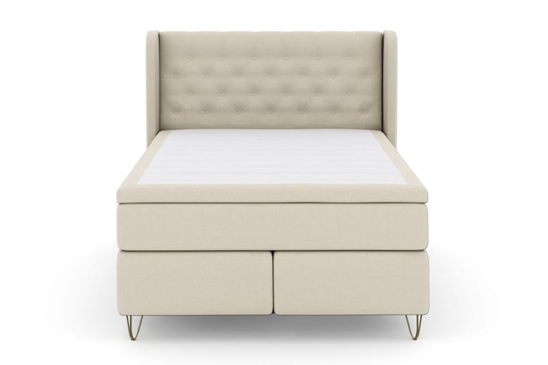 Komplett Sängpaket Choice No 6 140x200 Fast/Medium Watergel - Beige|Metall V-form - Möbler - Säng - Kontinentalsäng