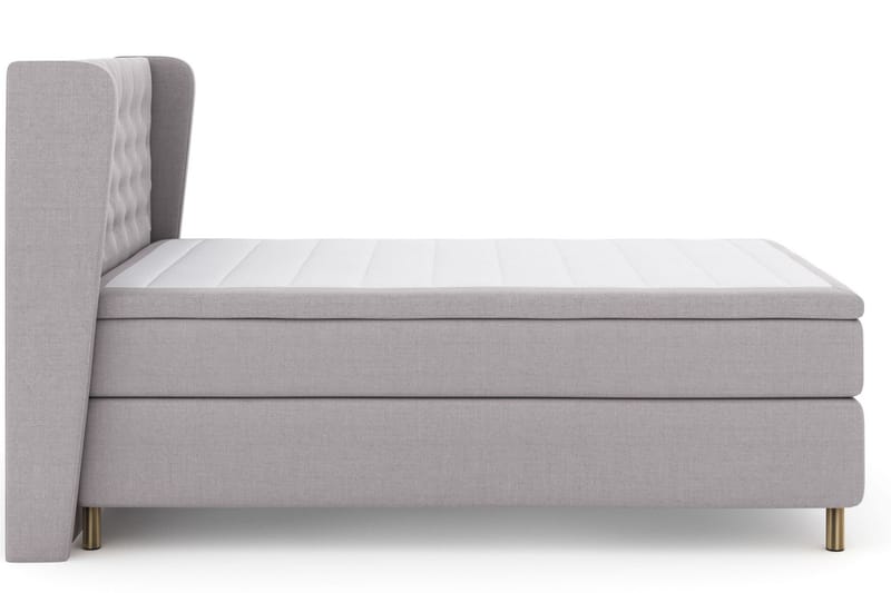 Komplett Sängpaket Choice No 6 140x200 Fast/Medium Watergel - Ljusgrå|Koppar - Kontinentalsäng - Komplett sängpaket