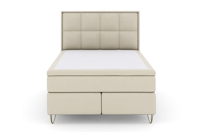 Komplett Sängpaket Choice No 6 140x200 F/M Memory/Pocket - Beige|Metall V-form - Kontinentalsäng - Komplett sängpaket