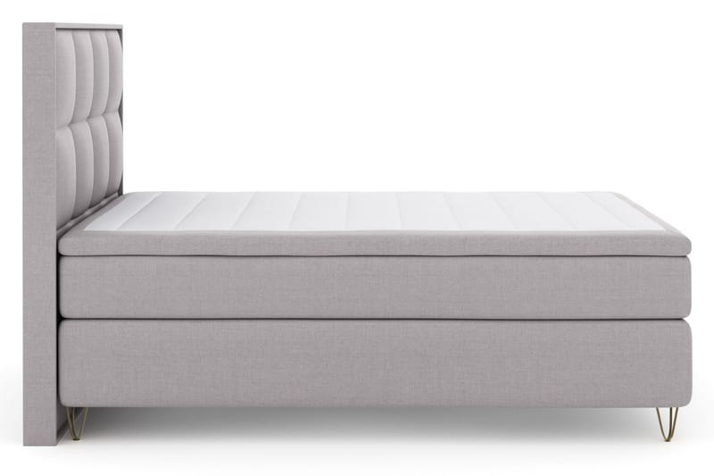 Komplett Sängpaket Choice No 6 140x200 F/M Memory/Pocket - Ljusgrå|Metall V-form - Kontinentalsäng - Komplett sängpaket