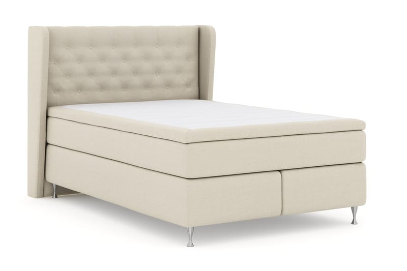 Komplett Sängpaket Choice No 6 140x200 Medium Latex/Memory - Beige|Silver - Möbler - Säng - Kontinentalsäng