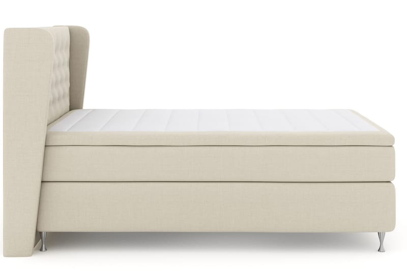 Komplett Sängpaket Choice No 6 140x200 Medium Latex/Memory - Beige|Silver - Kontinentalsäng - Komplett sängpaket