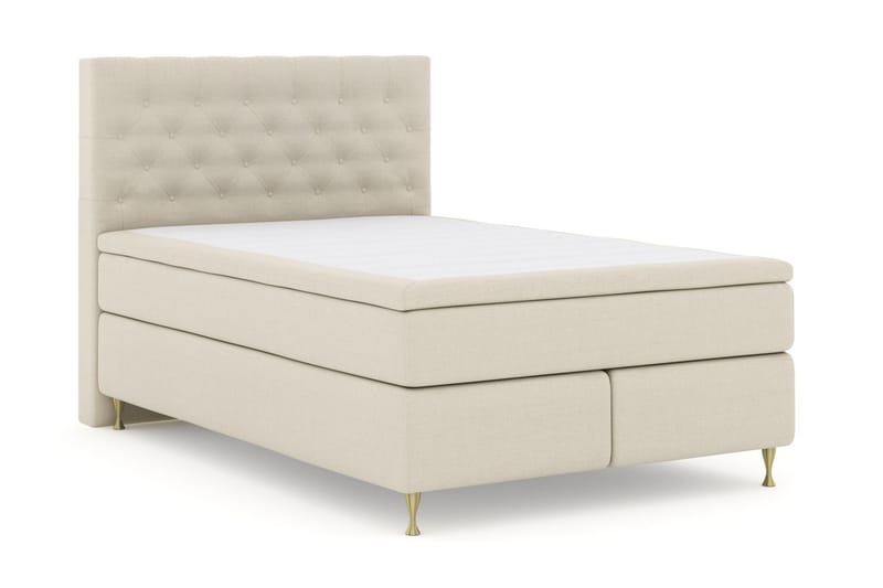 Komplett Sängpaket Choice No 6 160x200 Medium Latex/Memory - Beige|Guld - Kontinentalsäng - Dubbelsäng - Komplett sängpaket