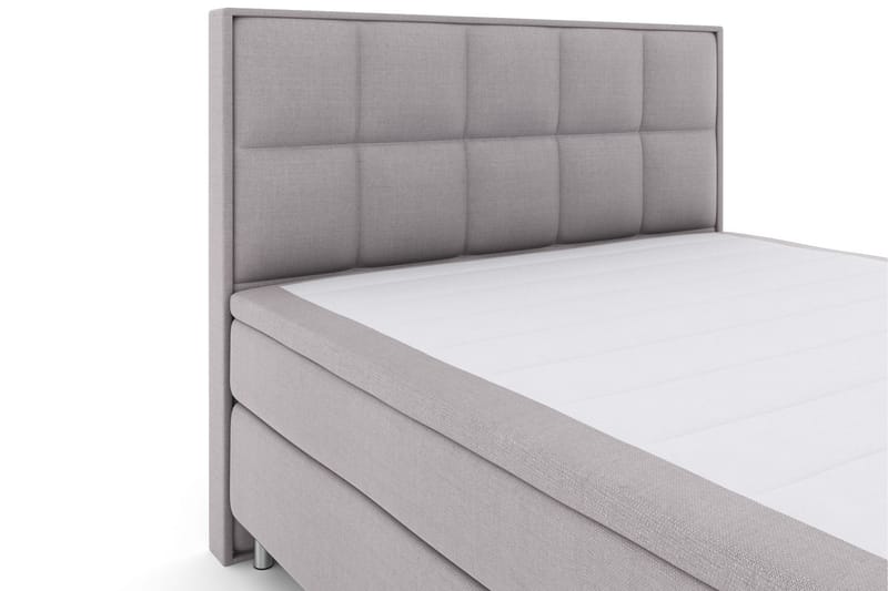 Komplett Sängpaket Choice No 6 180x200 Fast Latex/Memory - Ljusgrå|Metall - Kontinentalsäng - Dubbelsäng - Komplett sängpaket