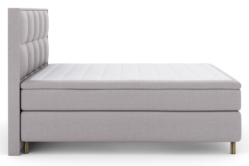 Komplett Sängpaket Choice No 6 180x200 Fast Watergel - Ljusgrå|Koppar - Kontinentalsäng - Dubbelsäng - Komplett sängpaket