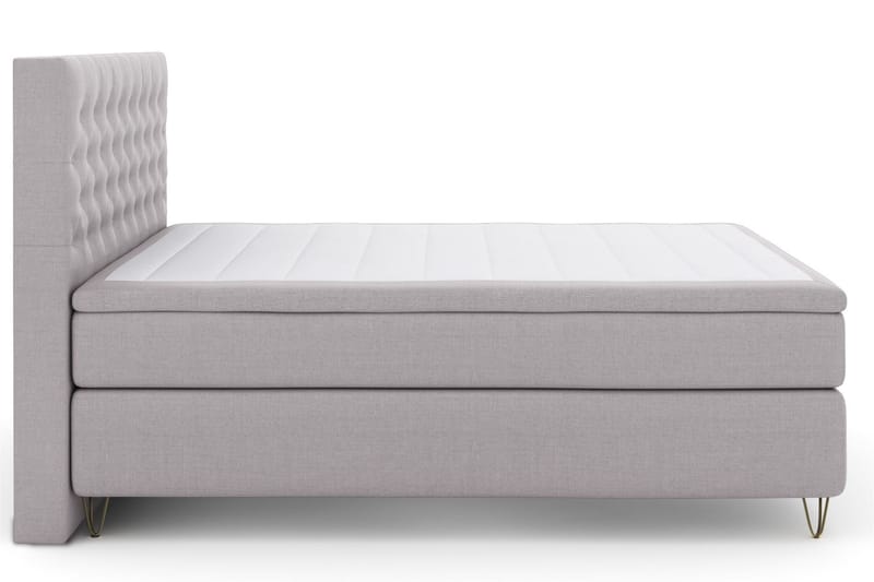Komplett Sängpaket Choice No 6 180x200 Fast Watergel - Ljusgrå|Metall V-form - Kontinentalsäng - Dubbelsäng - Komplett sängpaket
