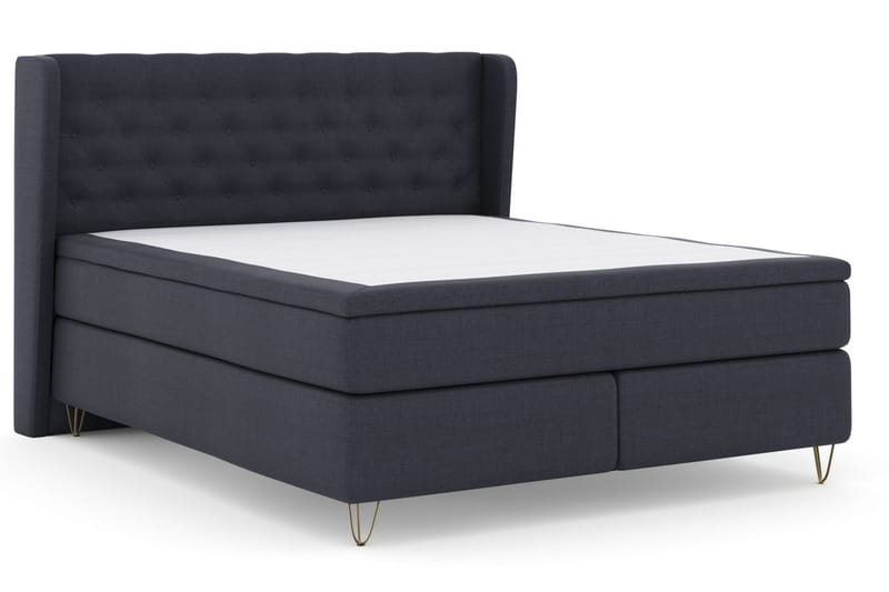 Komplett Sängpaket Choice No 6 210x210 F/M Latex/Memory - Blå|Metall V-form - Möbler - Säng - Kontinentalsäng