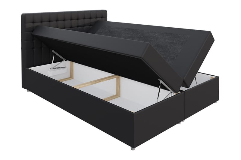 Komplett Sängpaket Emerita 120x200 cm - Svart - Kontinentalsäng - Komplett sängpaket