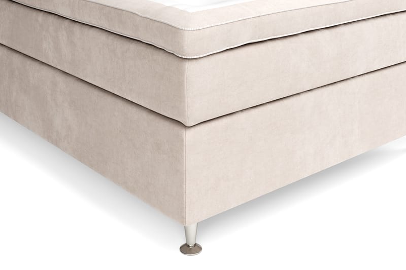 Komplett Sängpaket Estelle 120x200 cm - Beige|Sammet - Kontinentalsäng