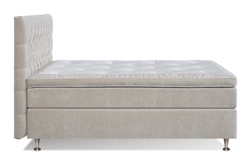 Komplett Sängpaket Estelle 120x200 cm - Beige|Sammet - Möbler - Säng - Kontinentalsäng