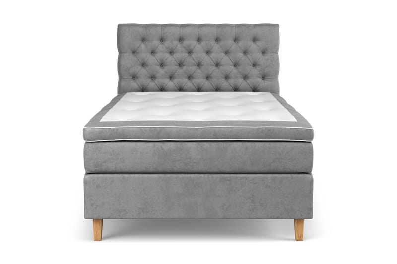 Komplett Sängpaket Estelle 120x200 cm - Grå|Sammet - Möbler - Säng - Enkelsäng