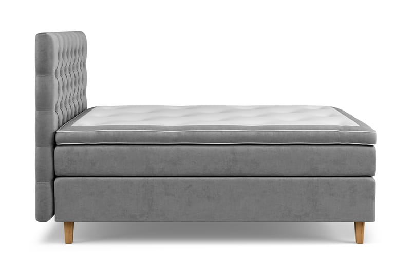 Komplett Sängpaket Estelle 120x200 cm - Grå|Sammet - Möbler - Säng - Enkelsäng