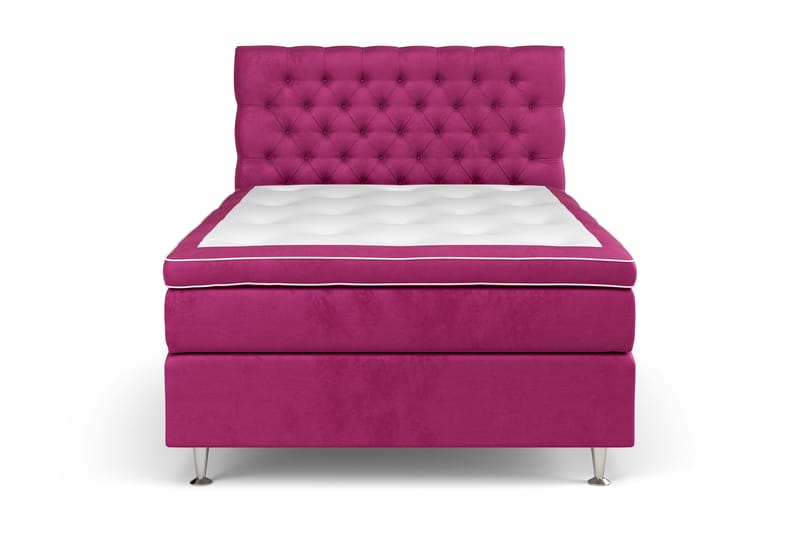 Komplett Sängpaket Estelle 120x200 cm - Rosa|Sammet - Möbler - Säng - Kontinentalsäng