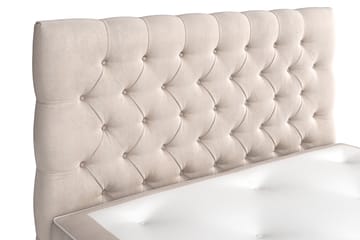 Komplett Sängpaket Estelle 140x200 cm - Beige|Sammet - Möbler - Säng - Kontinentalsäng
