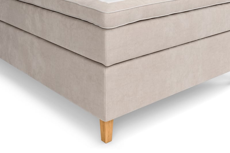 Komplett Sängpaket Estelle 140x200 cm - Beige|Sammet - Kontinentalsäng - Komplett sängpaket