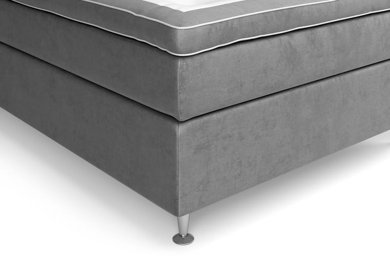 Komplett Sängpaket Estelle 140x200 cm - Grå|Sammet - Möbler - Säng - Kontinentalsäng