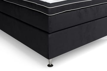 Komplett Sängpaket Estelle 140x200 cm - Svart|Sammet - Möbler - Säng - Kontinentalsäng