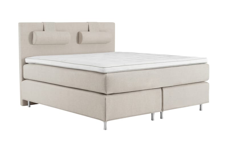 Komplett Sängpaket Ingvar 210x210 Tagel - Beige - Kontinentalsäng - Dubbelsäng - Komplett sängpaket