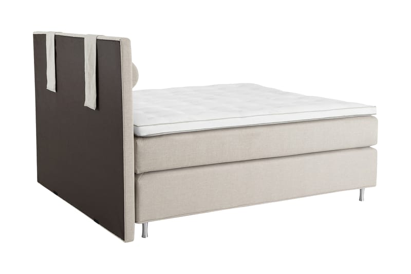 Komplett Sängpaket Ingvar 210x210 Tagel - Beige - Kontinentalsäng - Dubbelsäng - Komplett sängpaket