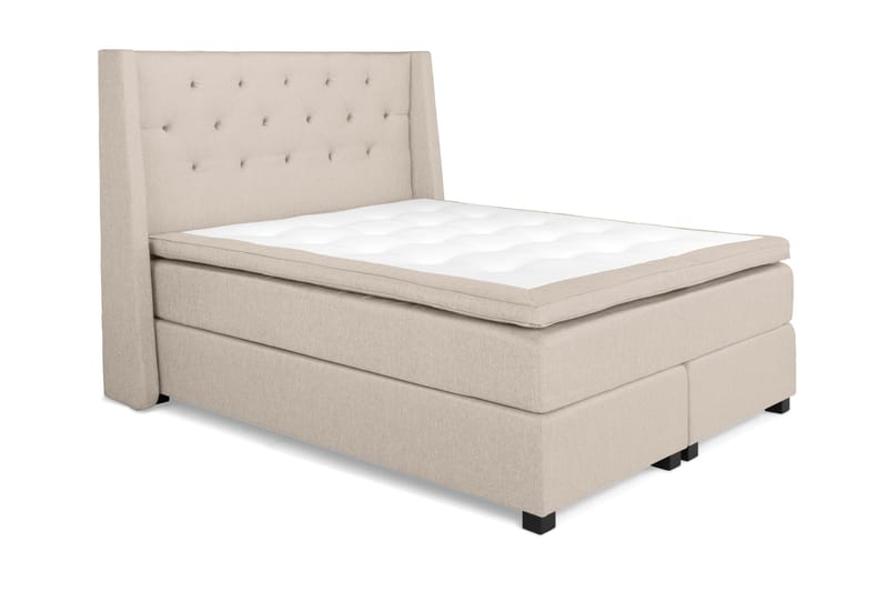 Komplett Sängpaket Langham 160x200 Beige - Beige - Kontinentalsäng - Dubbelsäng - Komplett sängpaket